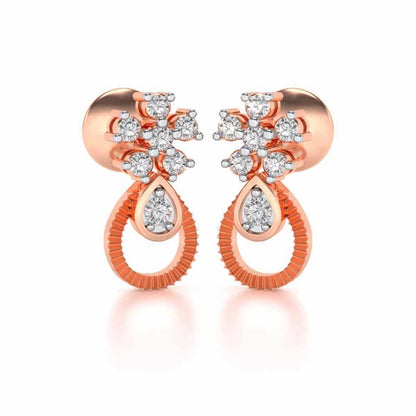 Orient Silver Earrings - Rose Gold - Image 2