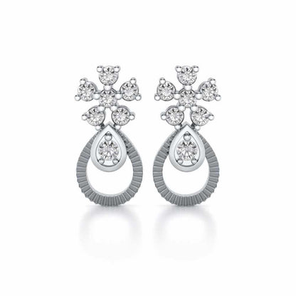 Orient Silver Earrings - White Gold - Image 1