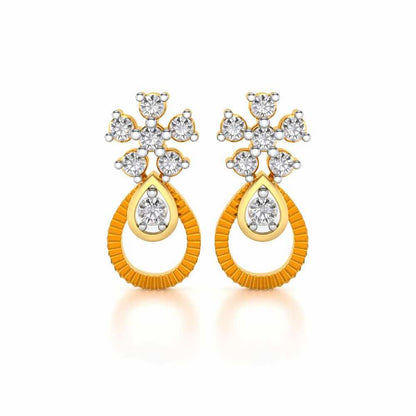 Orient Silver Earrings - Yellow Gold - Image 1