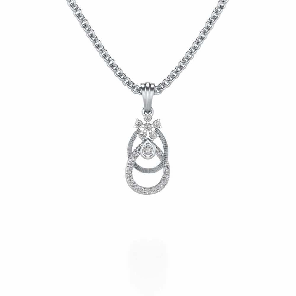 Orient Silver Pendant - White Gold - Image 1