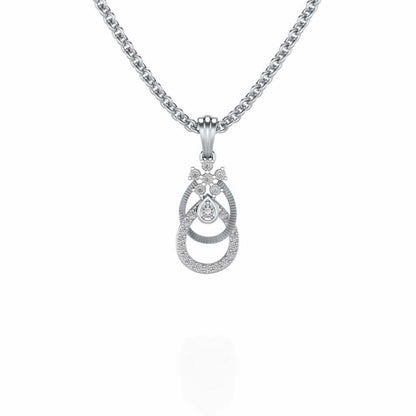 Orient Silver Pendant - White Gold - Image 1