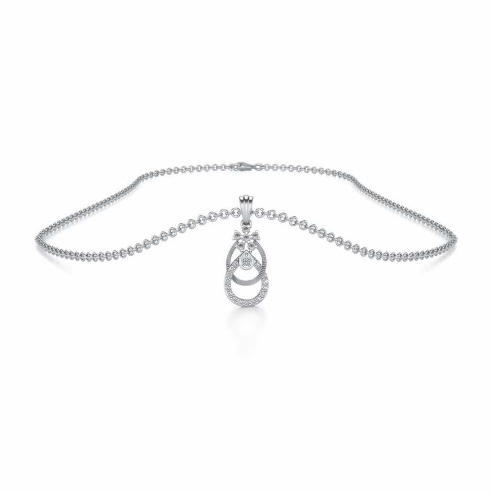 Orient Silver Pendant - White Gold - Image 3