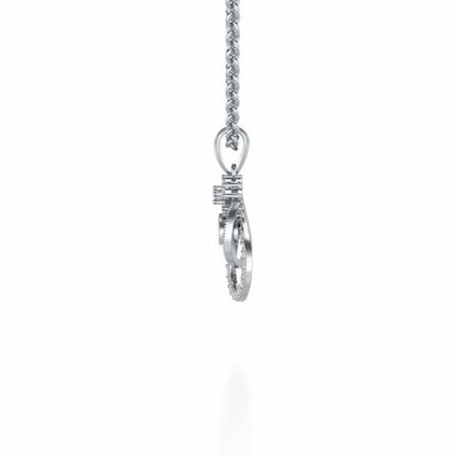 Orient Silver Pendant - White Gold - Image 4