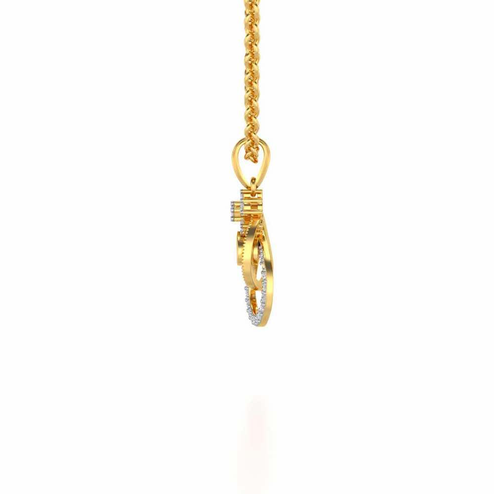 Orient Silver Pendant - Yellow Gold - Image 4
