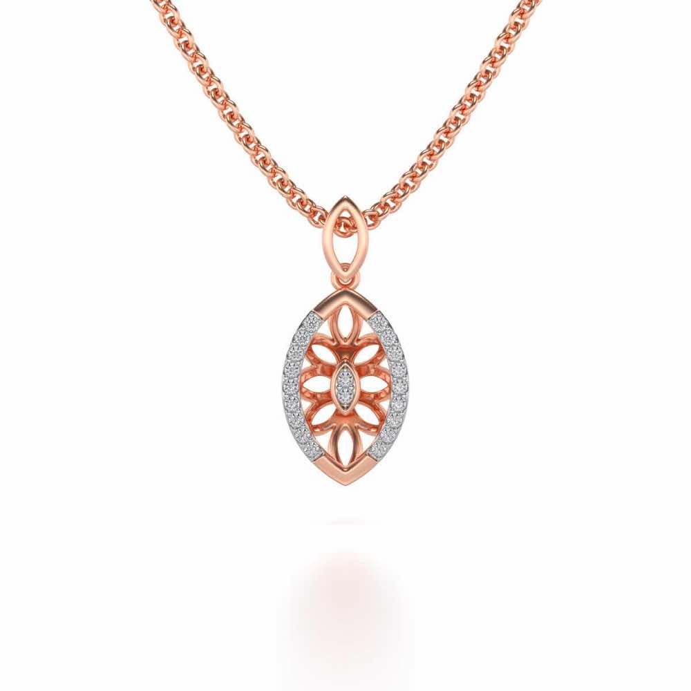 Orion Silver Pendant Earrings Set - Rose Gold - Image 2
