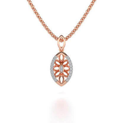Orion Silver Pendant Earrings Set - Rose Gold - Image 2