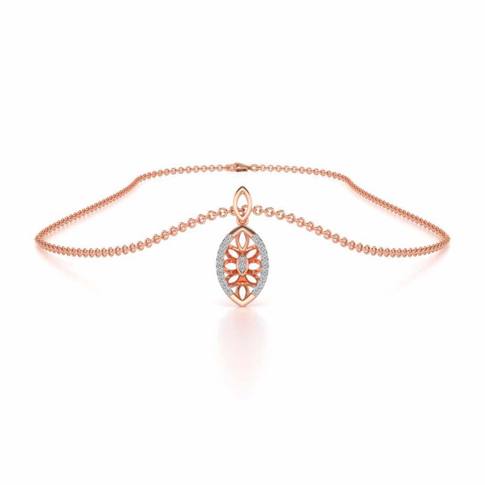 Orion Silver Pendant Earrings Set - Rose Gold - Image 3