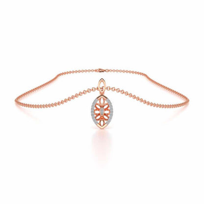 Orion Silver Pendant Earrings Set - Rose Gold - Image 3
