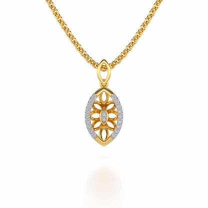 Orion Silver Pendant Earrings Set - Yellow Gold - Image 2