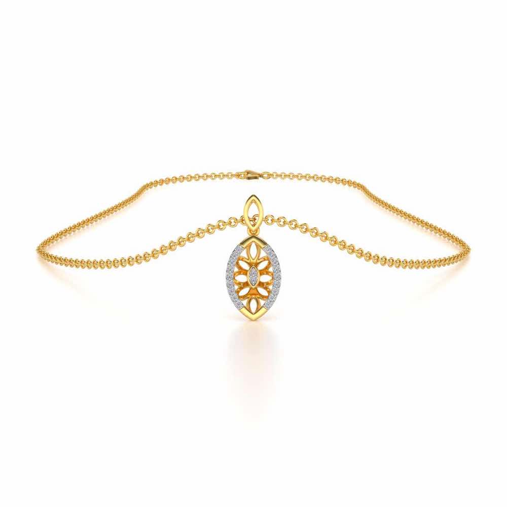 Orion Silver Pendant Earrings Set - Yellow Gold - Image 3