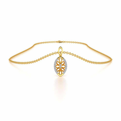 Orion Silver Pendant Earrings Set - Yellow Gold - Image 3