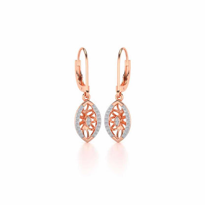 Orion Silver Earrings - Rose Gold - Image 2