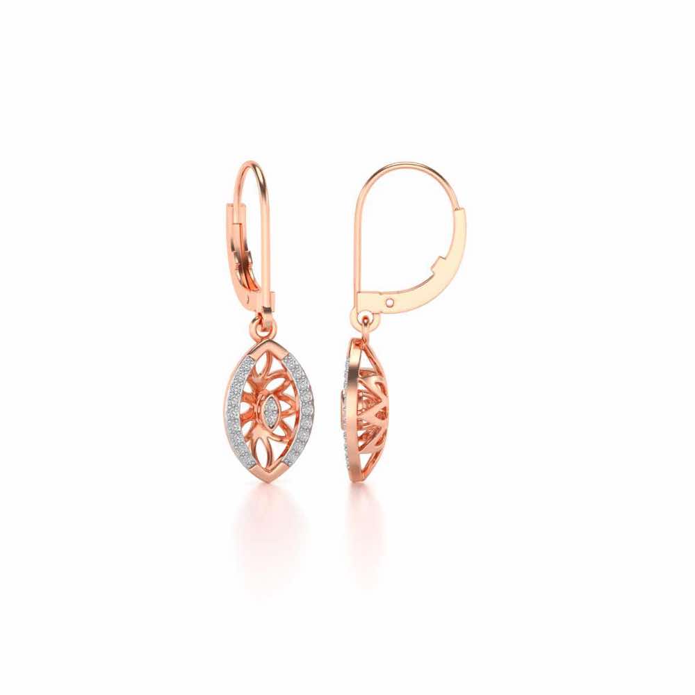 Orion Silver Earrings - Rose Gold - Image 4