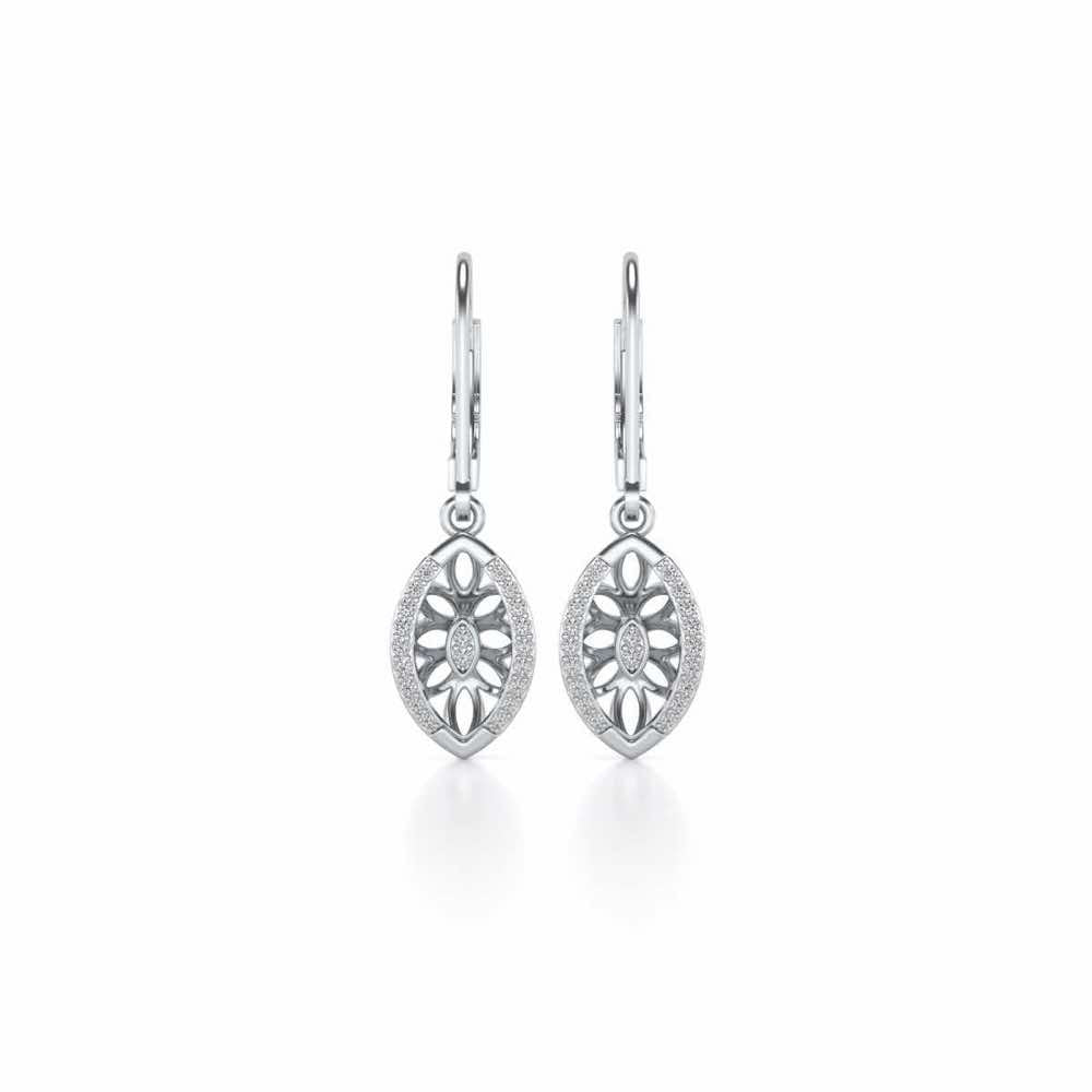 Orion Silver Earrings - White Gold - Image 1