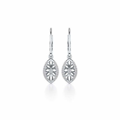 Orion Silver Earrings - White Gold - Image 1