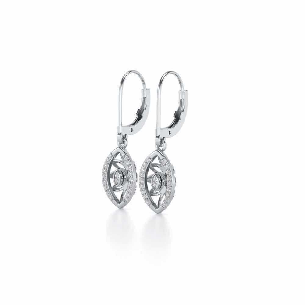Orion Silver Earrings - White Gold - Image 3