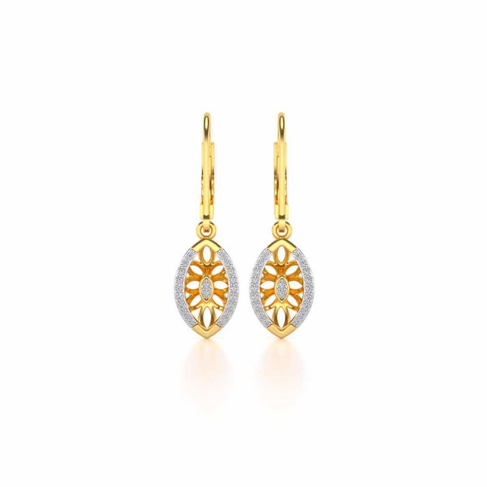 Orion Silver Earrings - Yellow Gold - Image 1