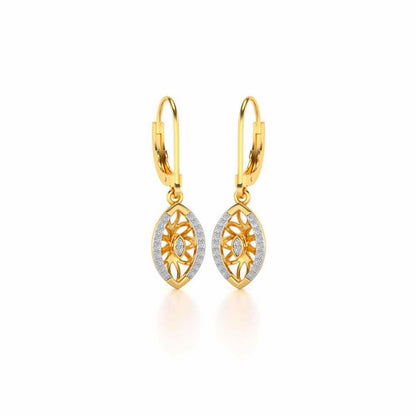 Orion Silver Earrings - Yellow Gold - Image 2