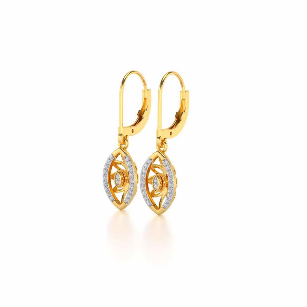 Orion Silver Earrings - Yellow Gold - Image 3