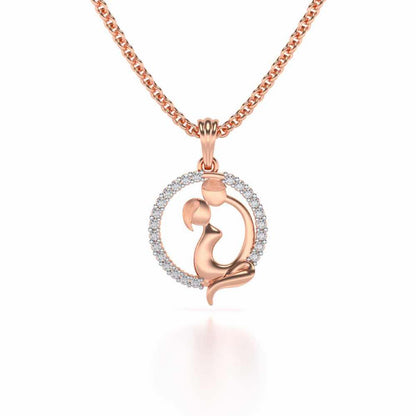 Out-Of-Love Silver Pendant - Rose Gold - Image 1