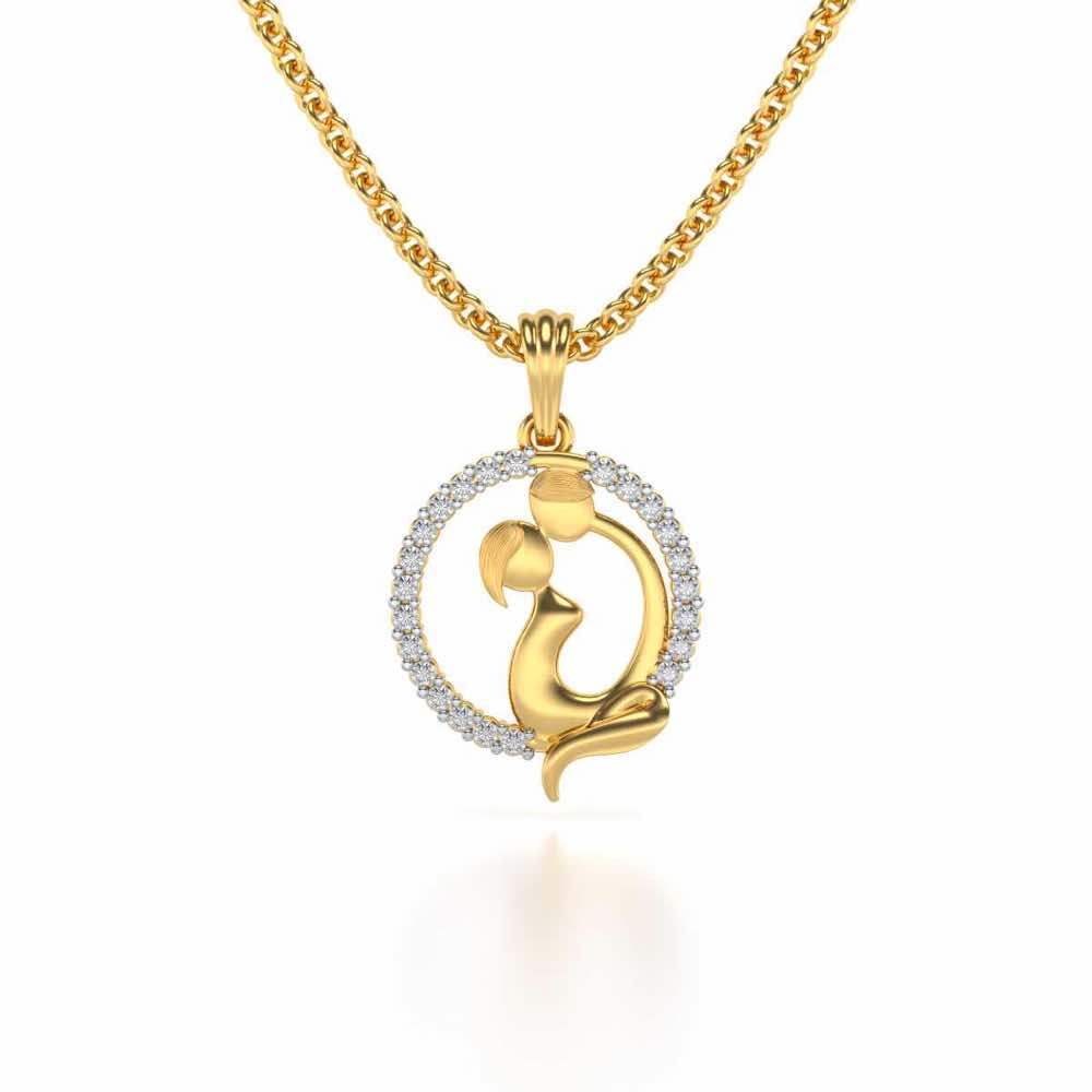 Out-Of-Love Silver Pendant - Yellow Gold - Image 1