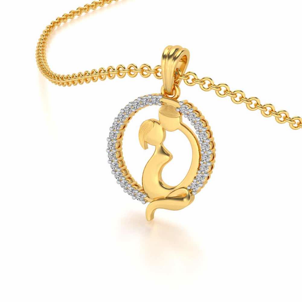 Out-Of-Love Silver Pendant - Yellow Gold - Image 2