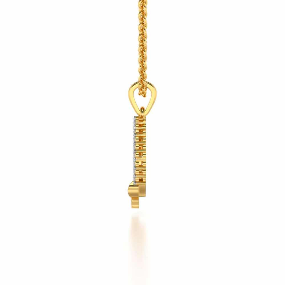 Out-Of-Love Silver Pendant - Yellow Gold - Image 3