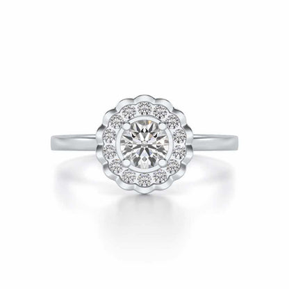 Outshine Solitaire Silver Ring - White Gold - Image 4