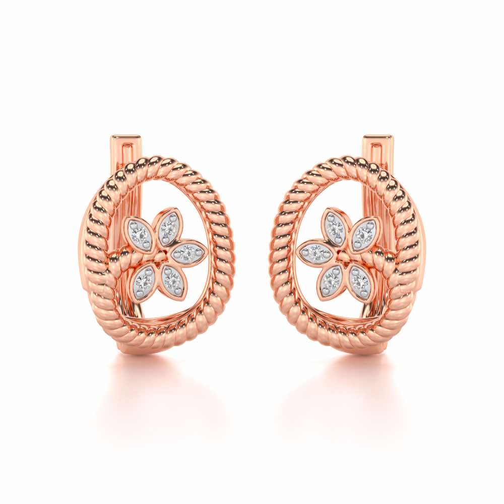 Oval Bloom Silver Bali - Rose Gold - Image 1