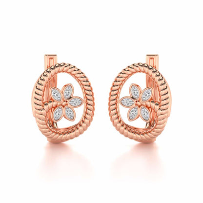Oval Bloom Silver Bali - Rose Gold - Image 1
