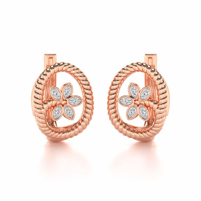 Oval Bloom Silver Bali - Rose Gold - Image 1