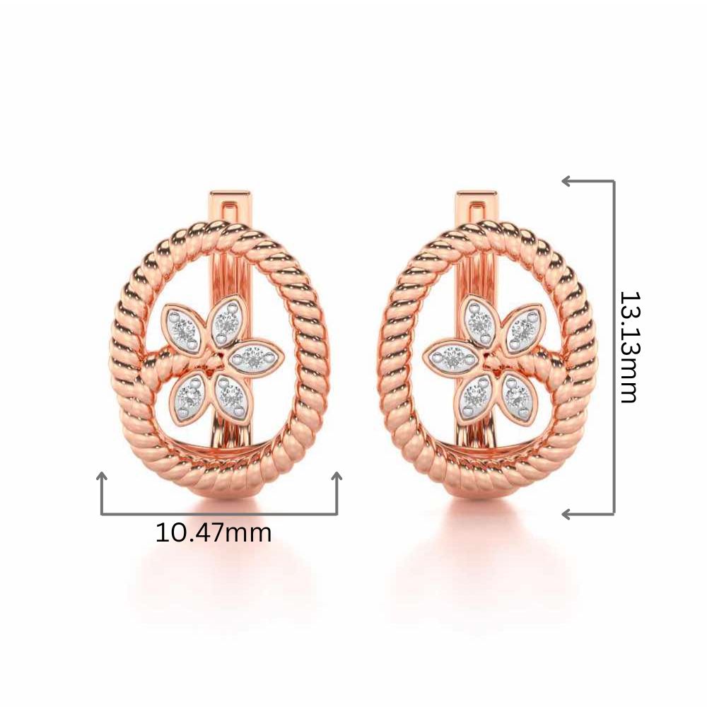 Oval Bloom Silver Bali - Rose Gold - Image 2