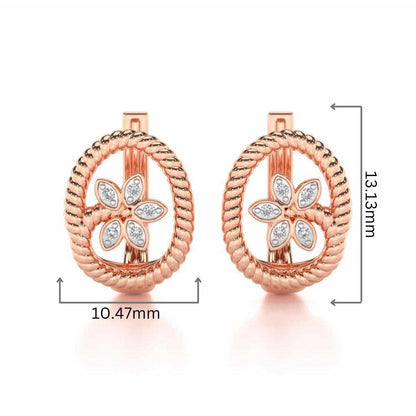 Oval Bloom Silver Bali - Rose Gold - Image 2