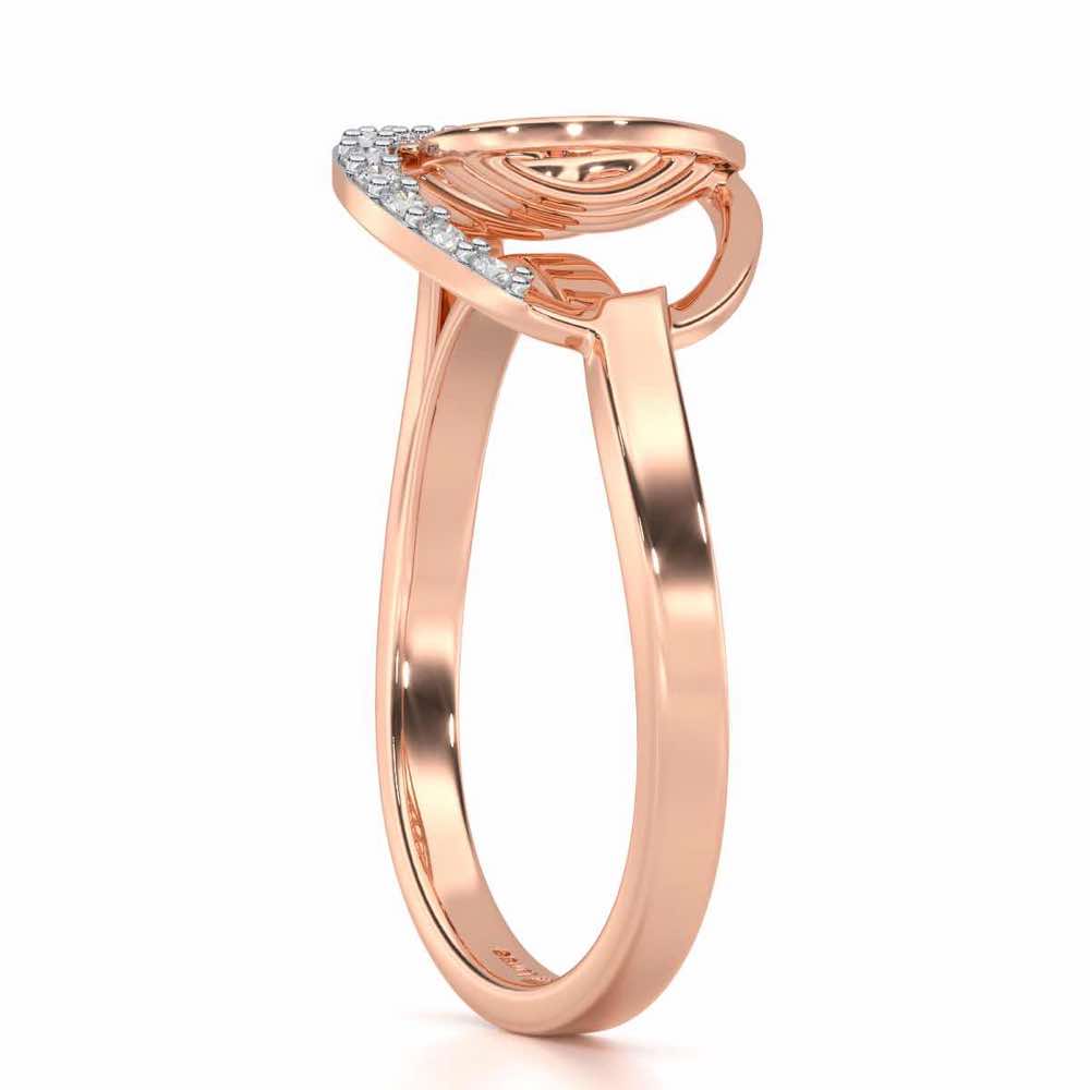 Oval Glow Silver Ring - Rose Gold - Image 3