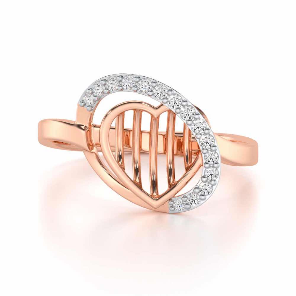 Oval Glow Silver Ring - Rose Gold - Image 4