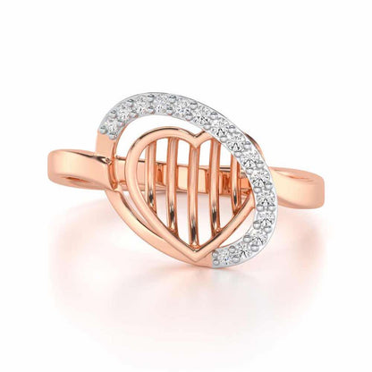 Oval Glow Silver Ring - Rose Gold - Image 4