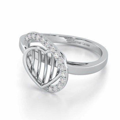 Oval Glow Silver Ring - White Gold - Image 2