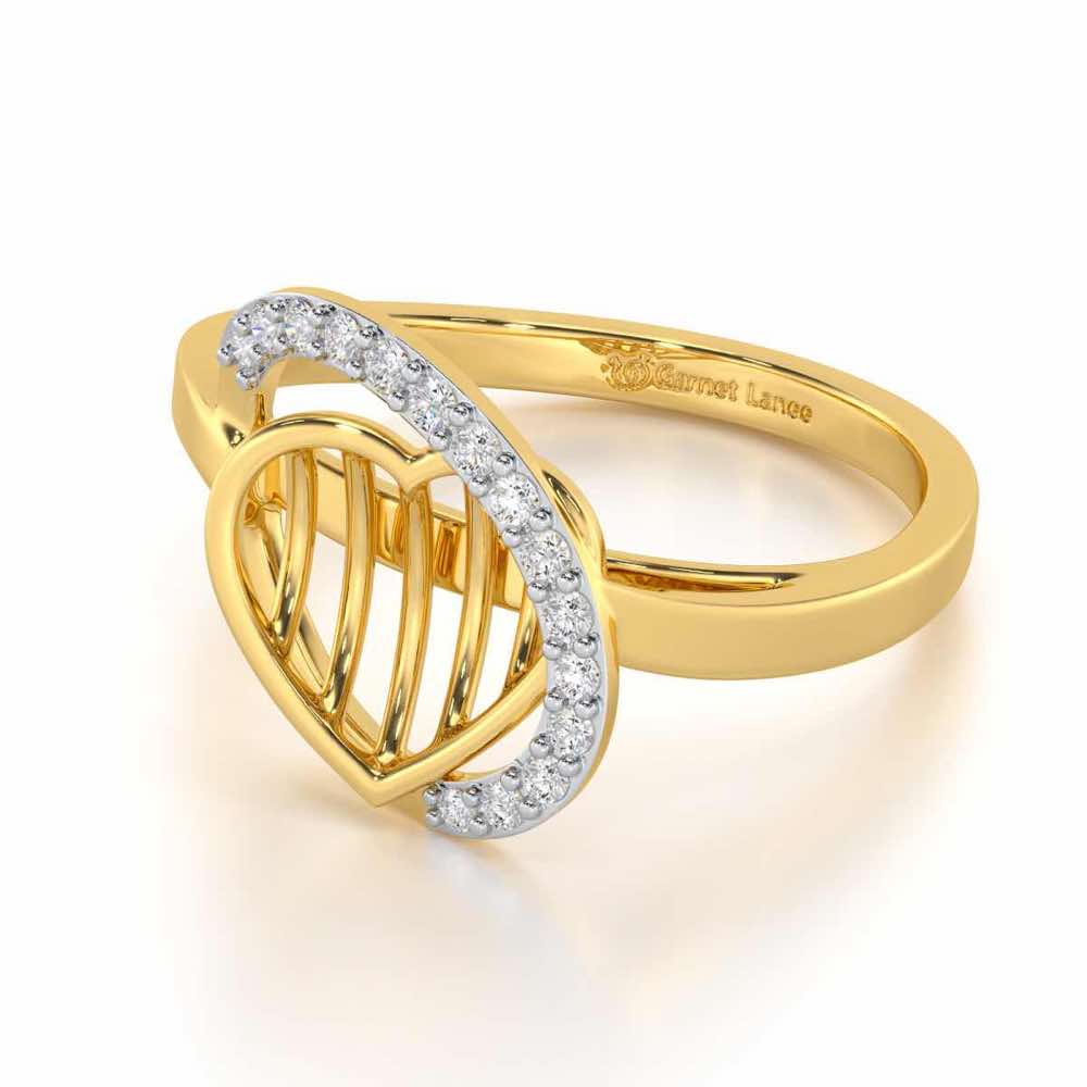 Oval Glow Silver Ring - Yellow Gold - Image 2