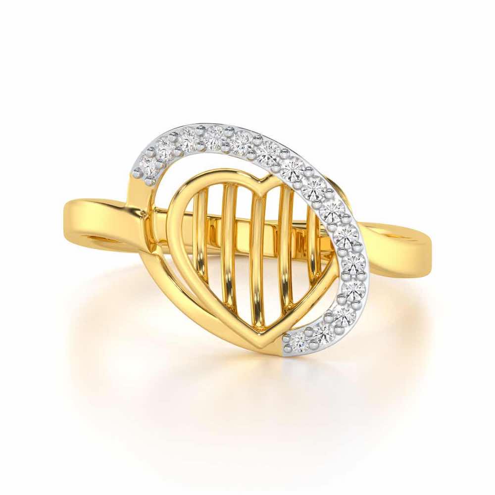 Oval Glow Silver Ring - Yellow Gold - Image 4