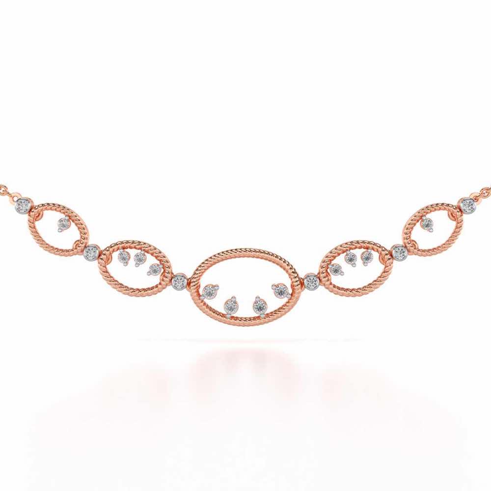 Oval Meet Silver Necklace