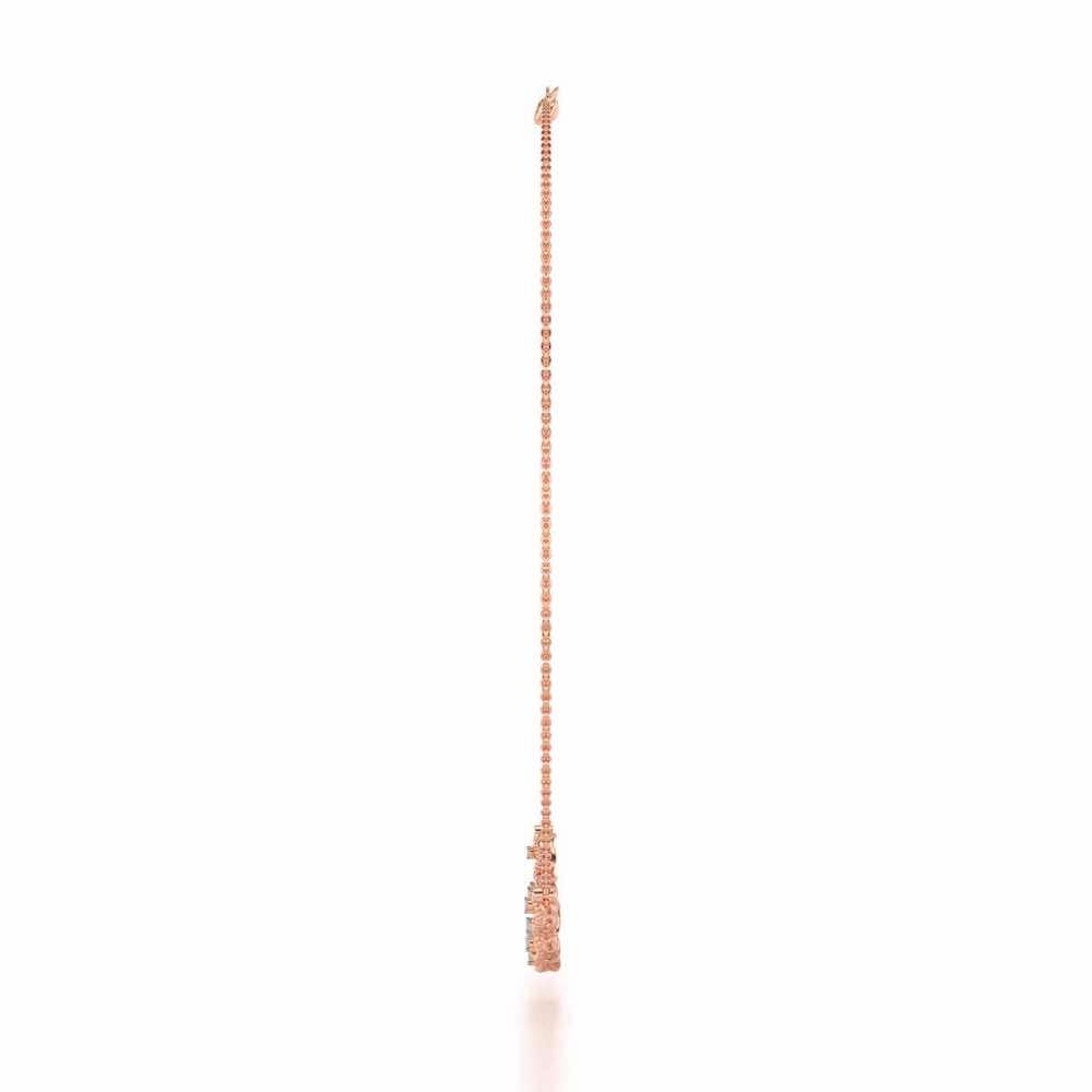 Oval Meet Silver Necklace - Rose Gold - Image 4