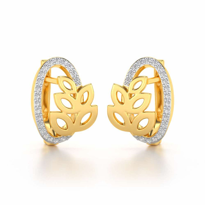 Oval N Leaves Silver Bali - Yellow Gold - Image 1