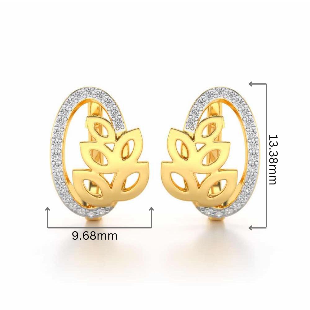 Oval N Leaves Silver Bali - Yellow Gold - Image 2