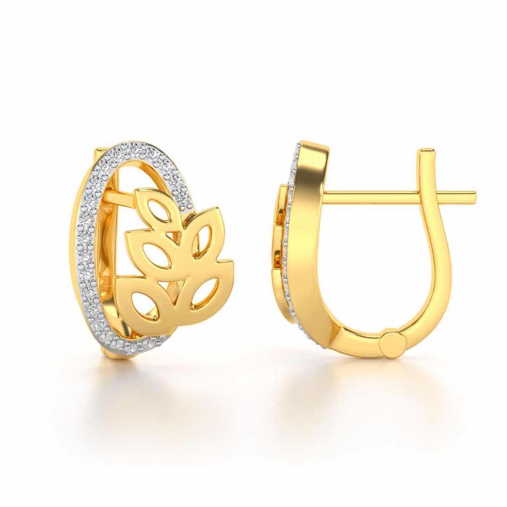 Oval N Leaves Silver Bali - Yellow Gold - Image 4