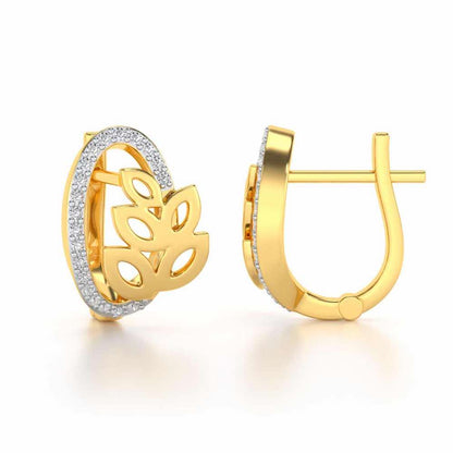 Oval N Leaves Silver Bali - Yellow Gold - Image 4