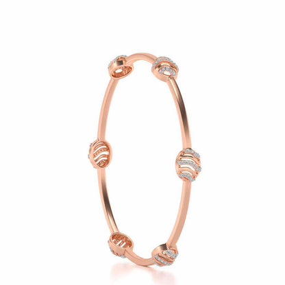 Ovally Silver Bangles - Rose Gold - Image 3