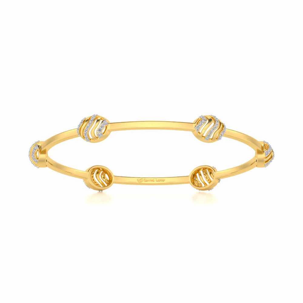 Ovally Silver Bangles - Yellow Gold - Image 4