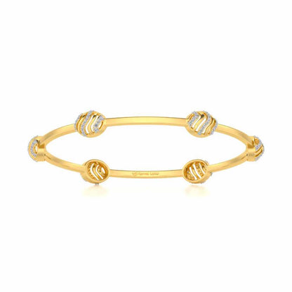 Ovally Silver Bangles - Yellow Gold - Image 4