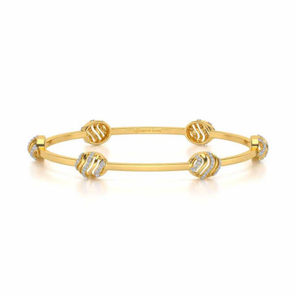 Ovally Silver Bangles - Yellow Gold - Image 5