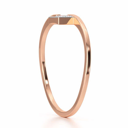 Overlap Elegance Silver Ring - Rose Gold - Image 3